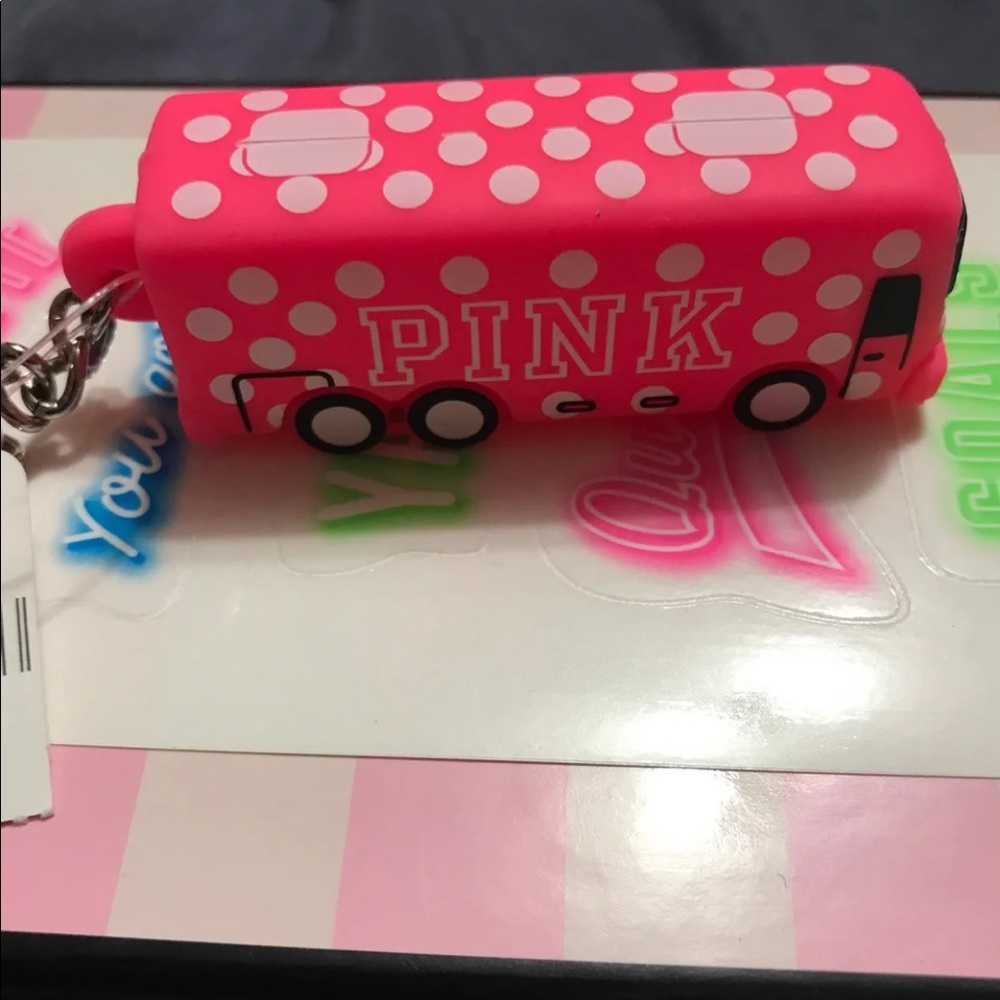 Vs pink bus keychain